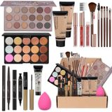 Kit De Maquiagem Monruevt, Paleta De Sombras De 18 Cores Para Mulheres E Meninas