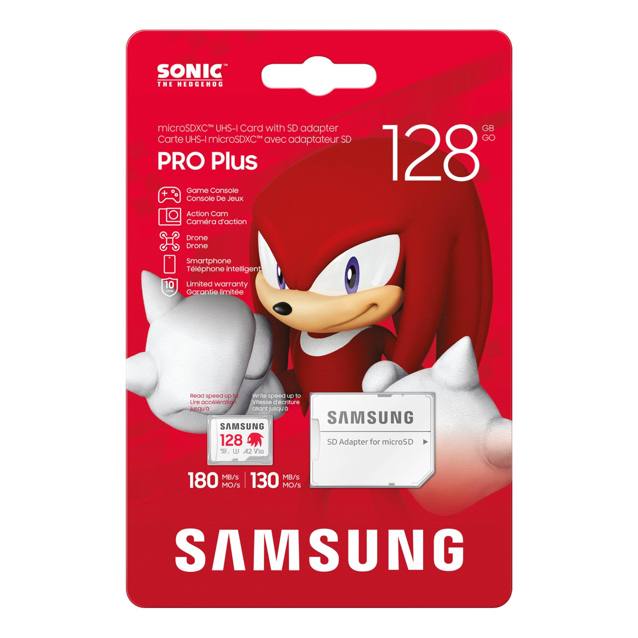 Cartão Microsdxc Samsung Pro Plus Sonic The Hedgehog 128 Gb