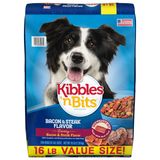Saco Salgado De 7,26 Kg Com Bacon E Bife Para Cães Kibbles &#39;n Bits