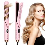 Modelador De Cabelo Fulog 360° Airflow Styler Led Rosa De 1,25 Polegadas