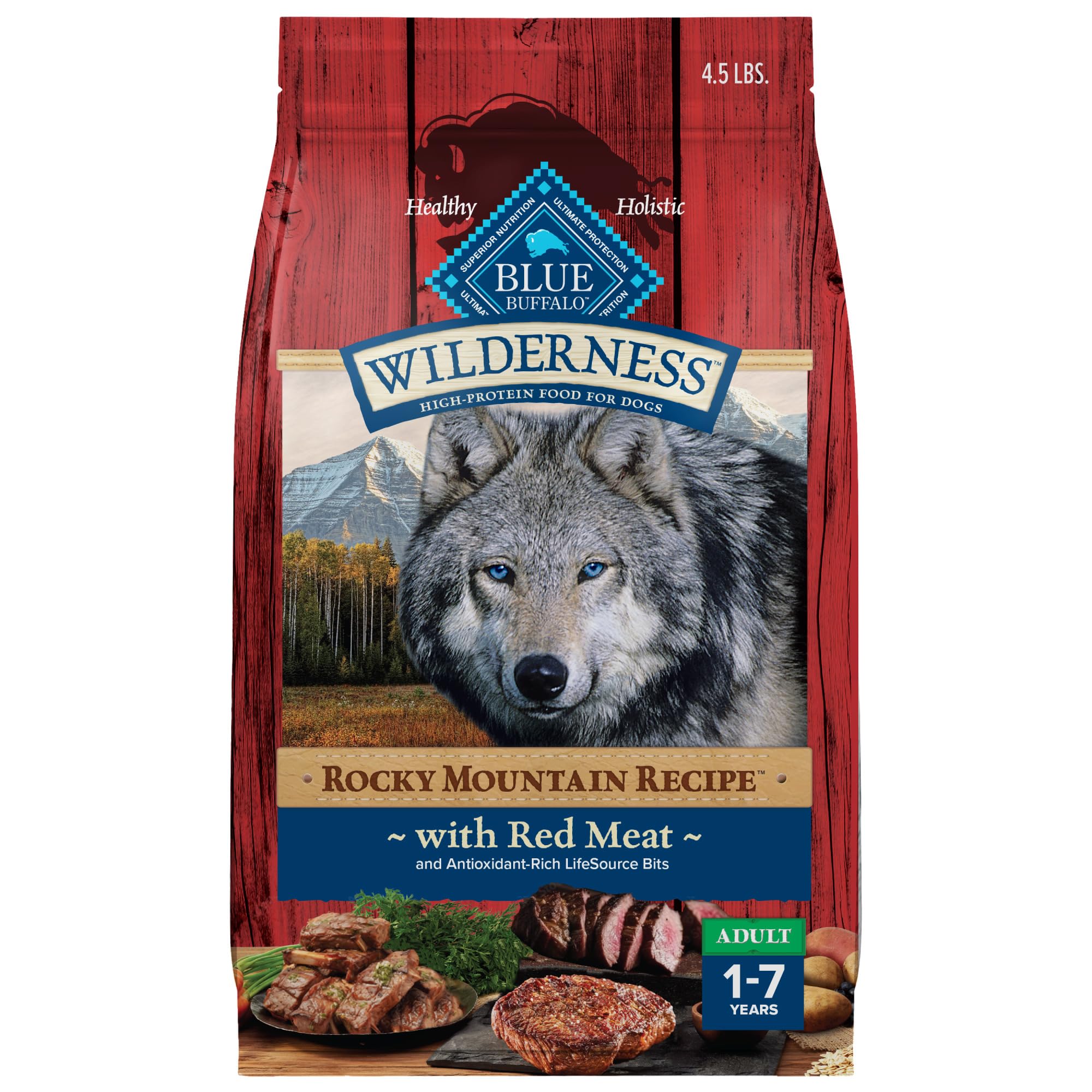 Comida Para Cães Blue Buffalo Wilderness Rocky Mountain Beef 2 Kg
