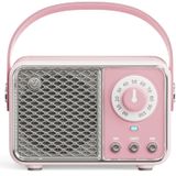 Alto-falante Bluetooth Aresrora Retro Vintage Decor Rosa