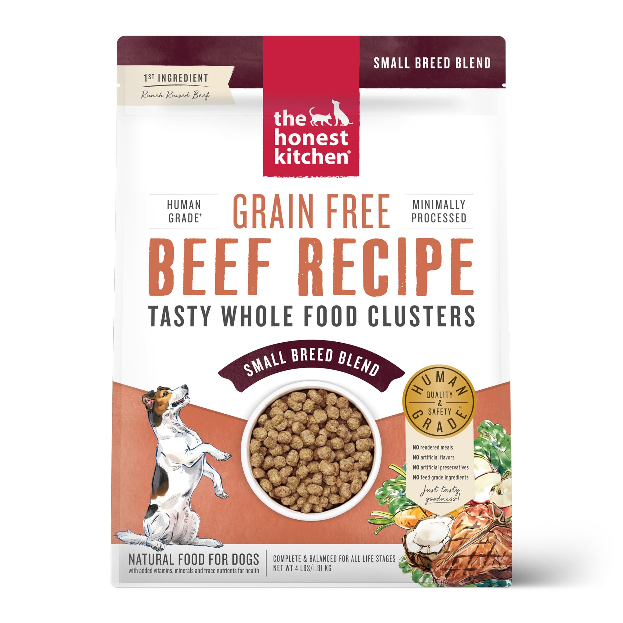 Comida Seca Para Cães The Honest Kitchen Whole Food Clusters Beef 1,8 Kg