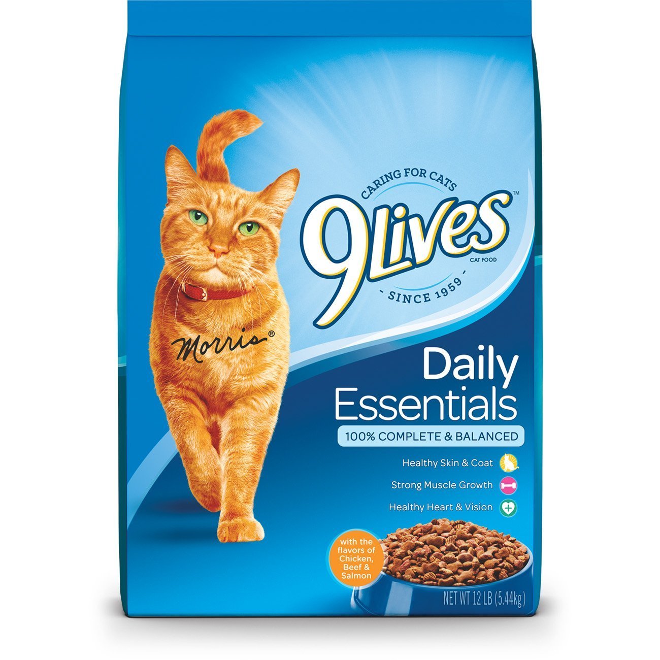 Bolsa Cat Food 9lives Daily Essentials De 12 Libras De 5,44 Kg