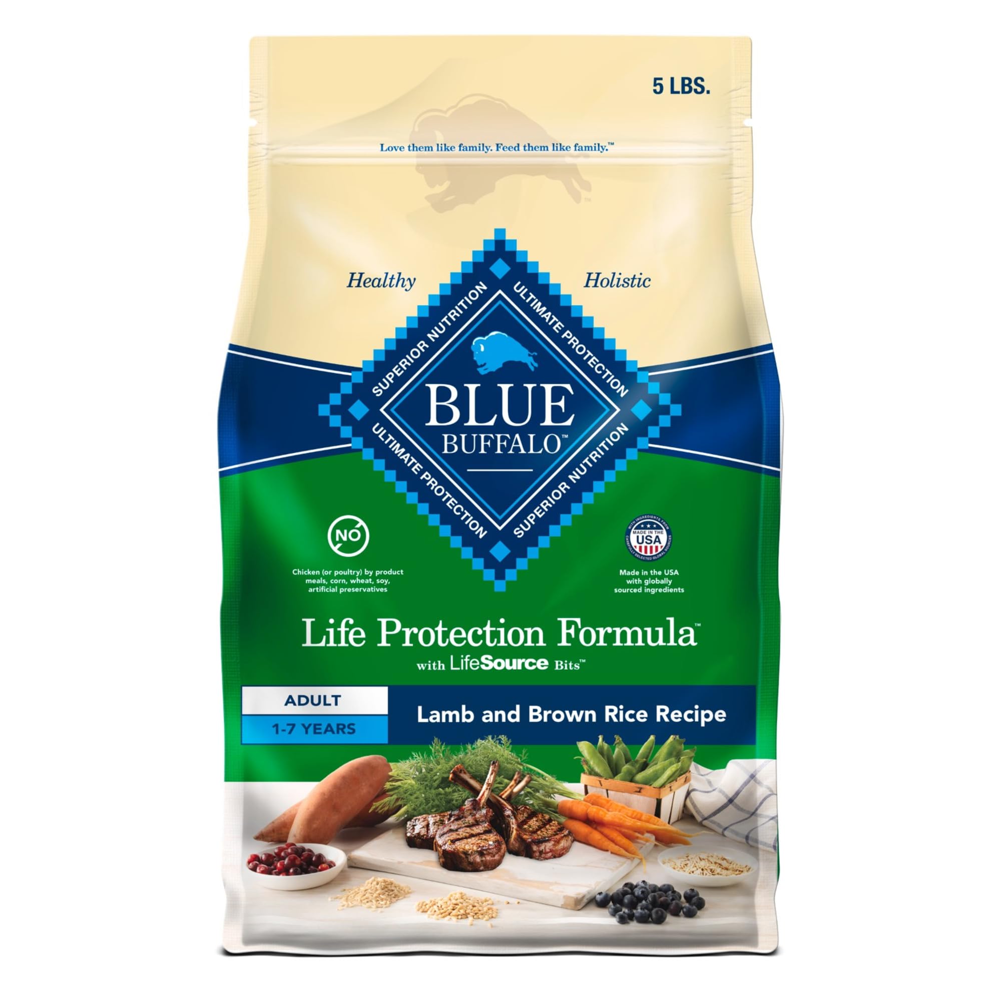 Comida Para Cães Blue Buffalo Life Protection Lamb 2,27 Kg