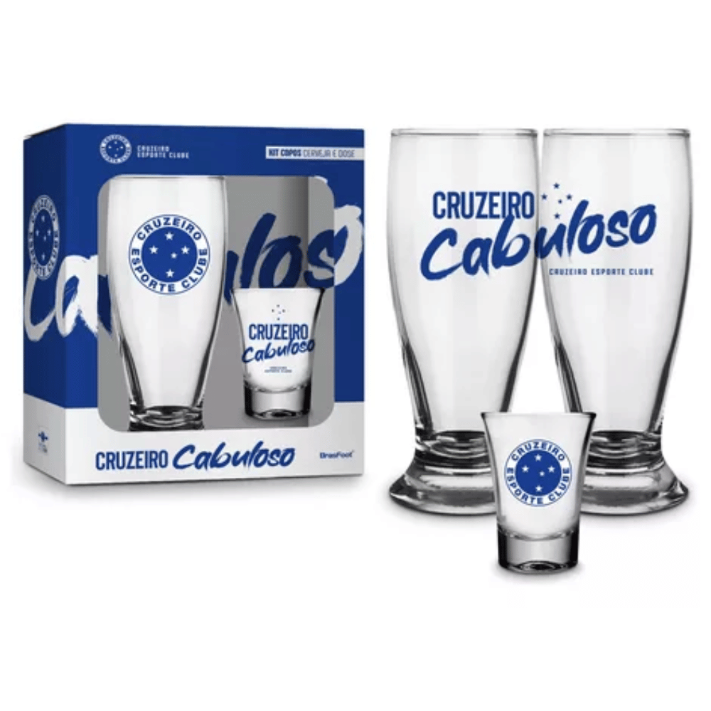 Kit Copo Munich E Dose Times - Brasfoot - Cruzeiro Brasfoot