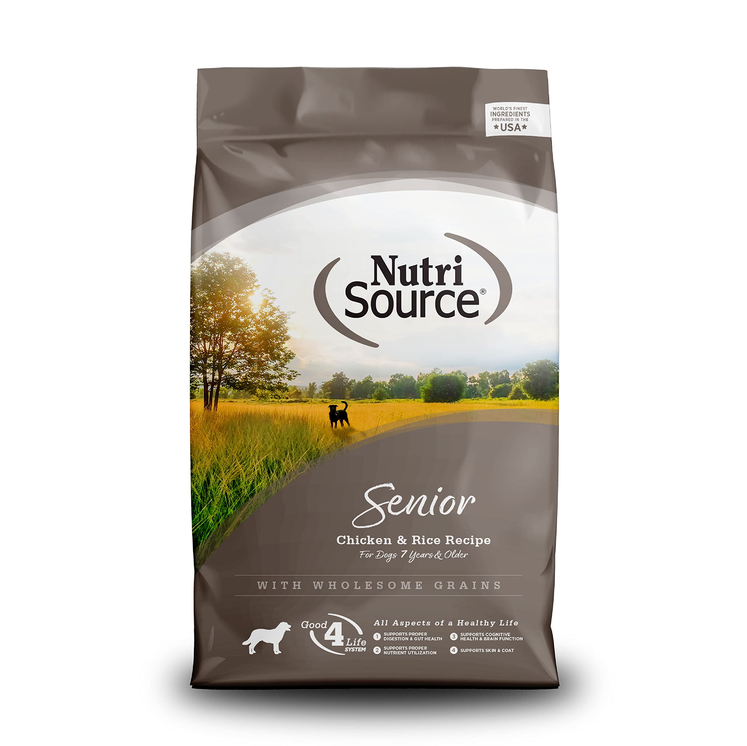 Comida Para Cães Nutrisource Senior Frango E Arroz 11,8 Kg