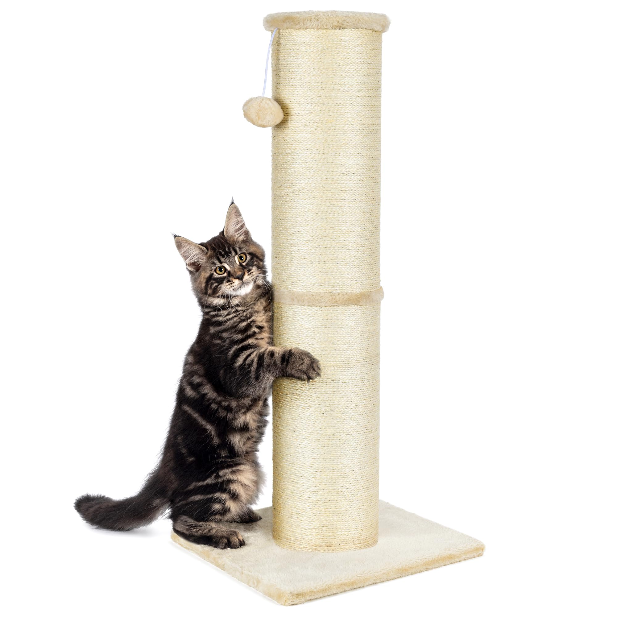 Cat Scratching Post Pawscrat, 81 Cm De Altura, Sisal Natural, Bege