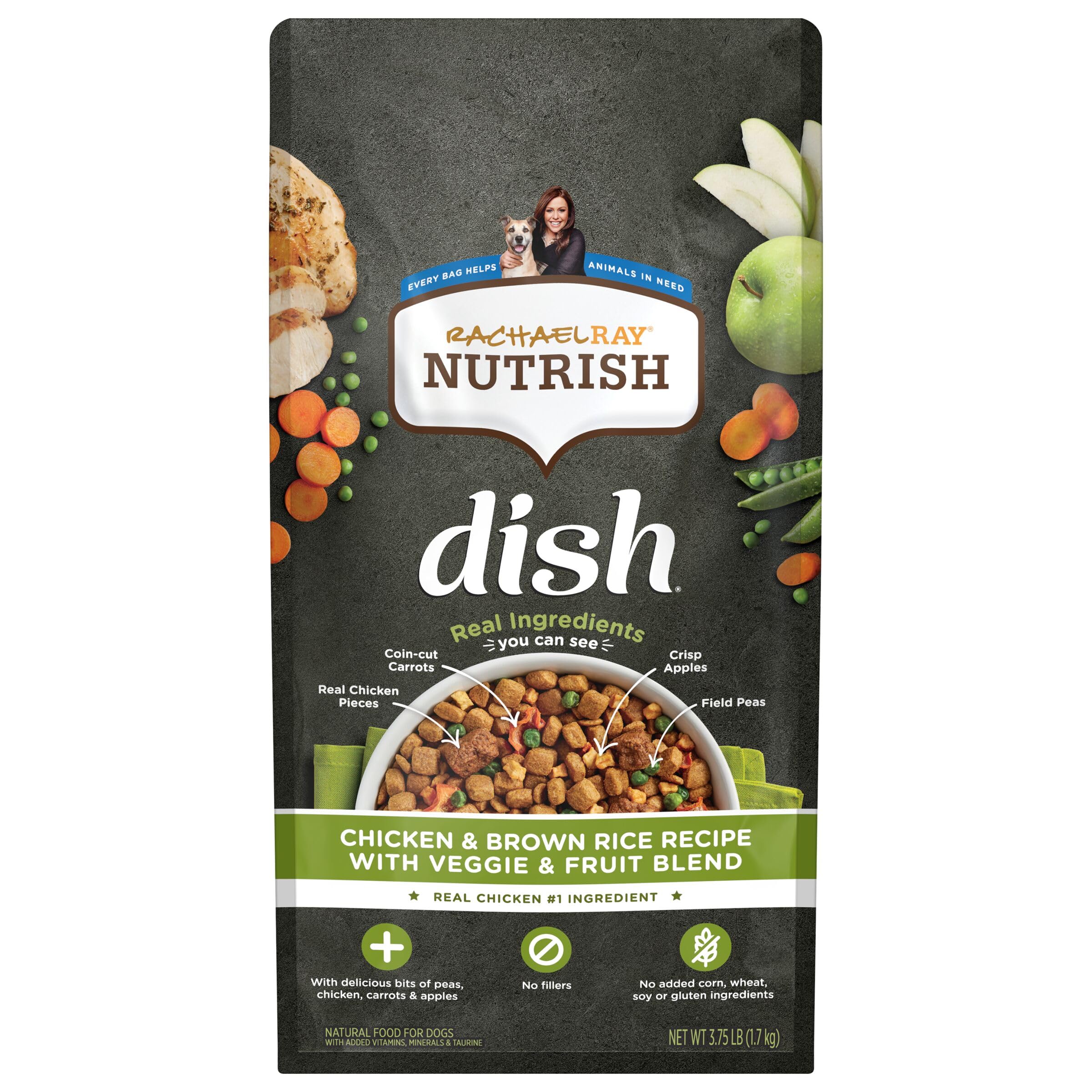 Sacola De 1,7 Kg De Frango Natural Nutrish Dish Premium Para Cães