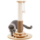 Cat Scratcher Post Feito Para 4 Animais De Estimação Com 58 Cm De Altura Com Aparador Automático E Brinquedos