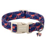 Coleira Para Cães Aring Pet, 4 De Julho, Bandeira Americana Com Laço Xs