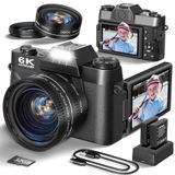 Câmera Digital Wikico 6k 64mp Vlogging Youtube 32gb Tf Card
