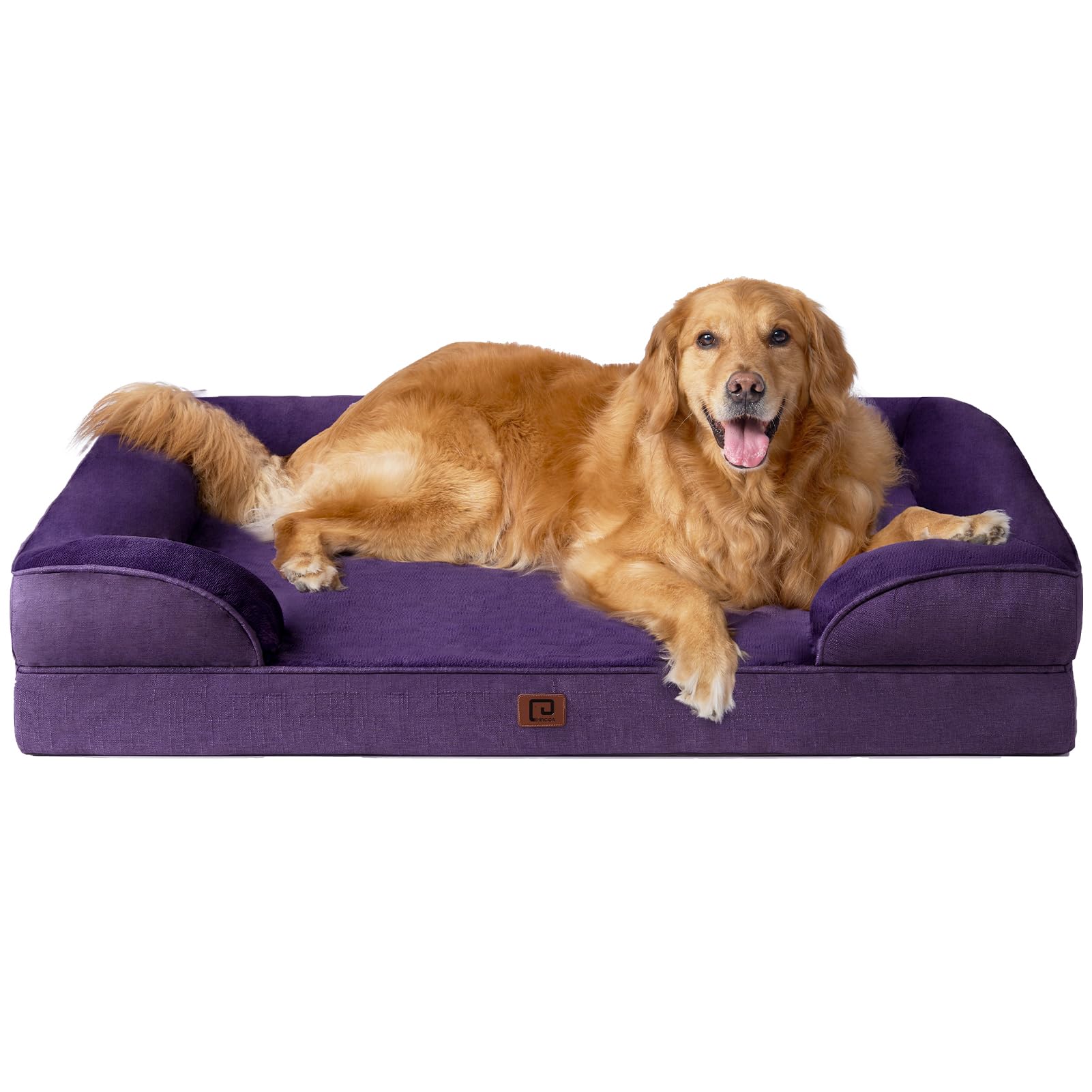 Cama Ortopédica Para Cães Eheyciga Waterproof Memory Foam Xl Purple