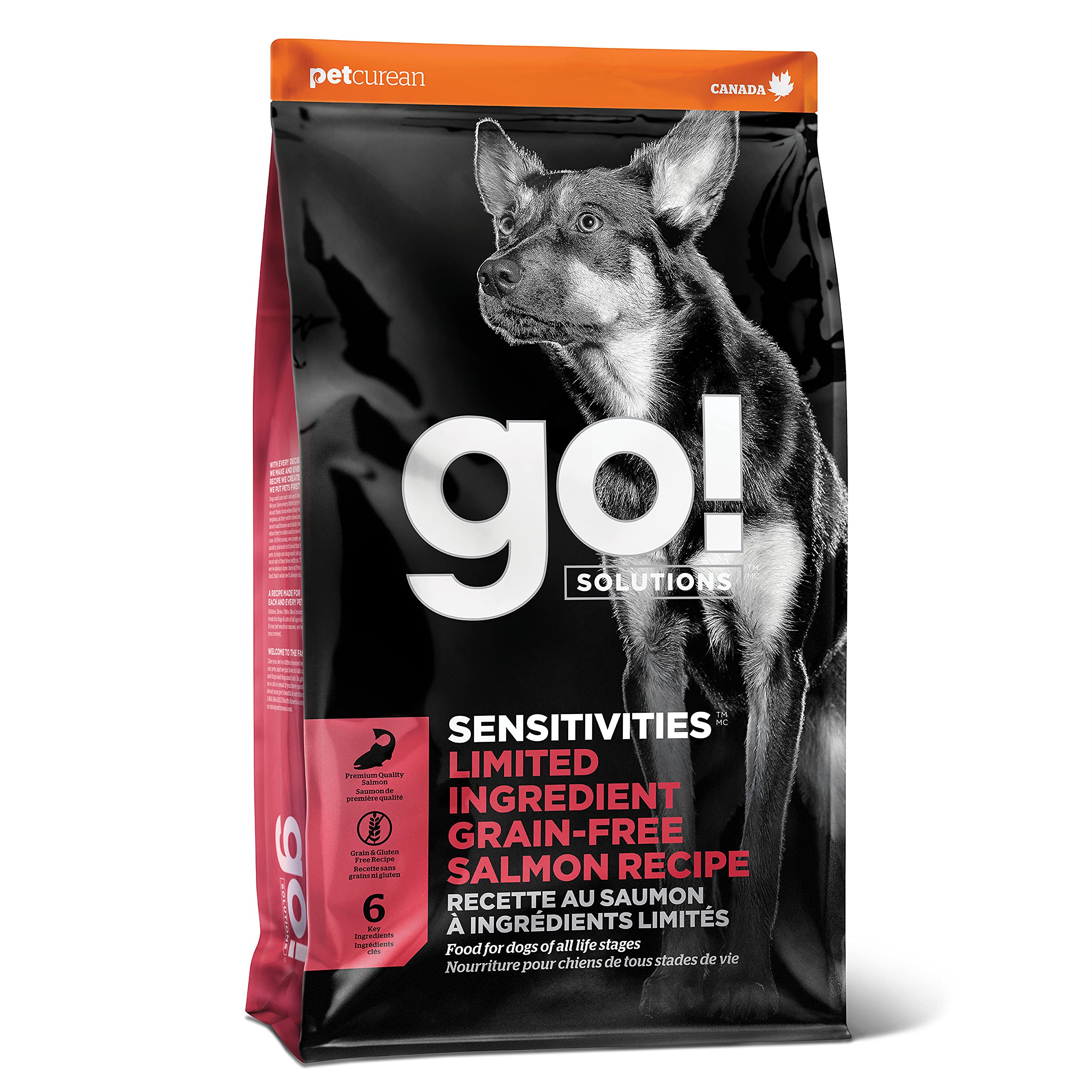 Comida Seca Para Cães Go! Sacola Solutions Sensitivities Salmon De 10 Kg