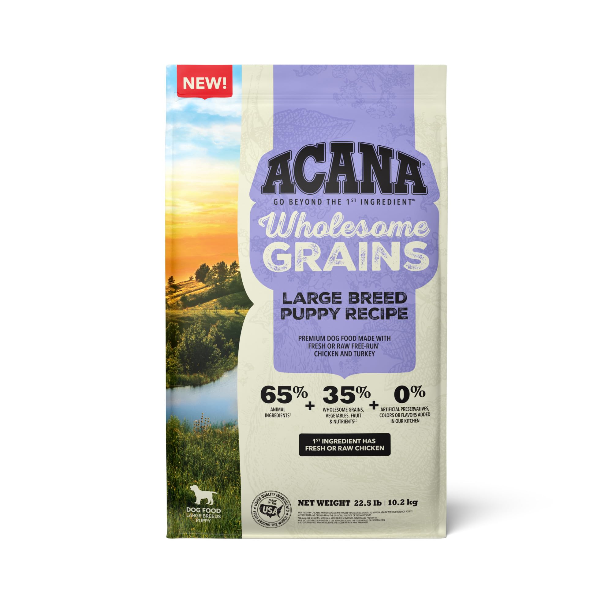 Comida Para Cães Acana Wholesome Grains Large Breed Puppy 10,2 Kg