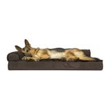 Cama De Cachorro Furhaven Ortopédica De Pelúcia E Veludo Para Cães Grandes