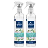 Kit 2 Odorizador Ambiente Fresh Flowers Glade Home Fragrance Frasco 265ml Cada