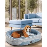 Sofá Ortopédico Para Cães Ohgeni Large Lavado Em Azul Com Capa
