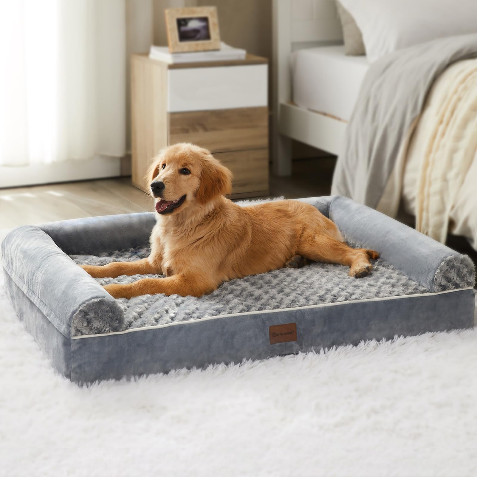 Cama De Cachorro Bfpethome Ortopédica Para Cães Grandes À Prova D&