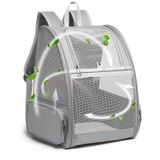 Mochila Para Animais De Estimação Texsens Para Cães Pequenos, Gatos, Cinza Claro