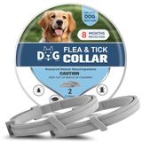 Coleira Para Cães Njkpuyt Flea &amp; Tick, 8 Meses De Proteção Contra Pulgas E Carrapatos, Pacote Com 2