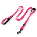 Dog Leash Plutus Pet, Alça Dupla, 1,8 M, Rosa Reflexivo