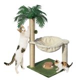 Cat Scratching Post Fantasreen 76 Cm Com Rede E Brinquedo De Trackball