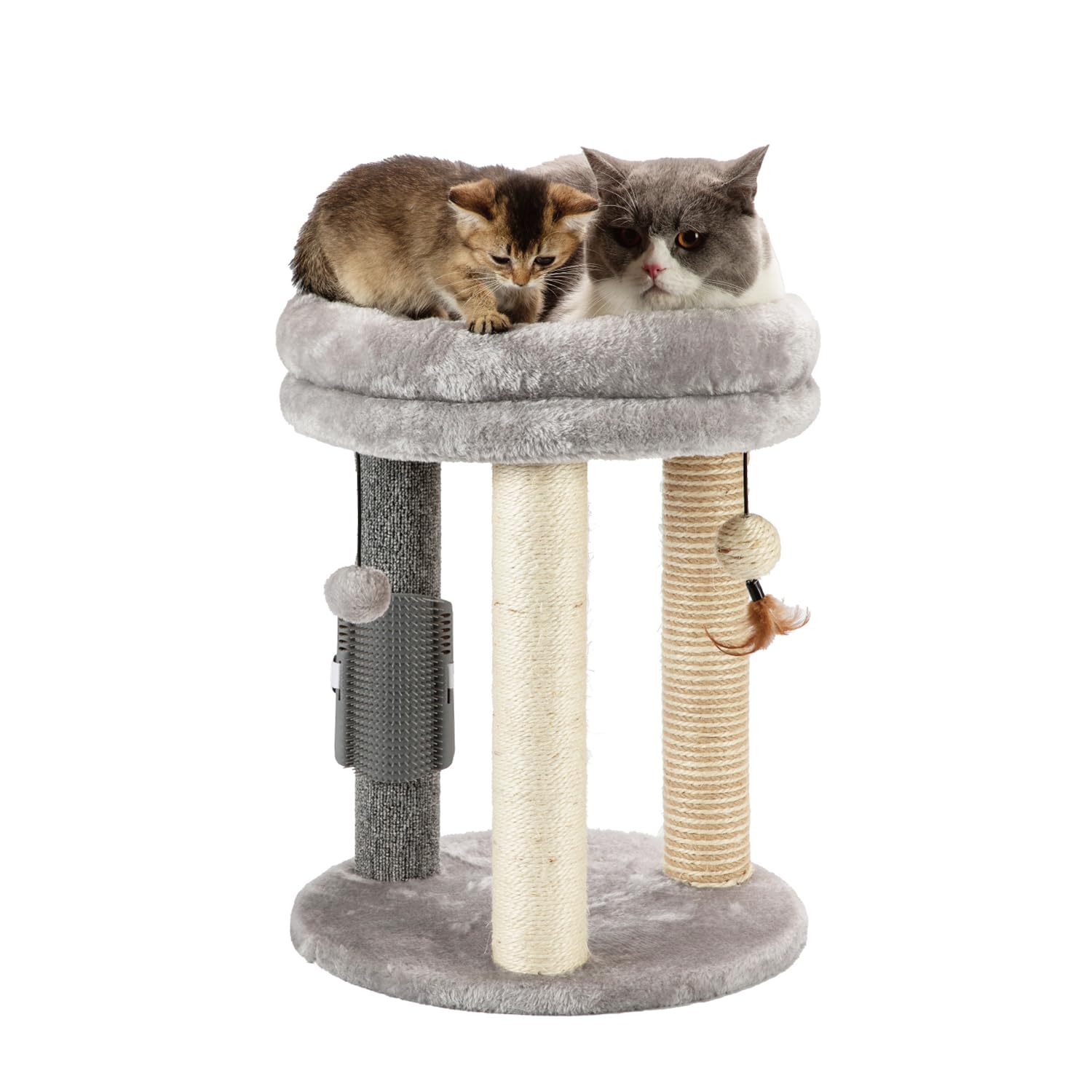 Cat Tree Mecool 4 Em 1 Com Arranhador, Cama, Brinquedos E Escova