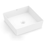 Cuba Apoio Quadrada sem Mesa 38cmx38cm Design D2 Celite Branco