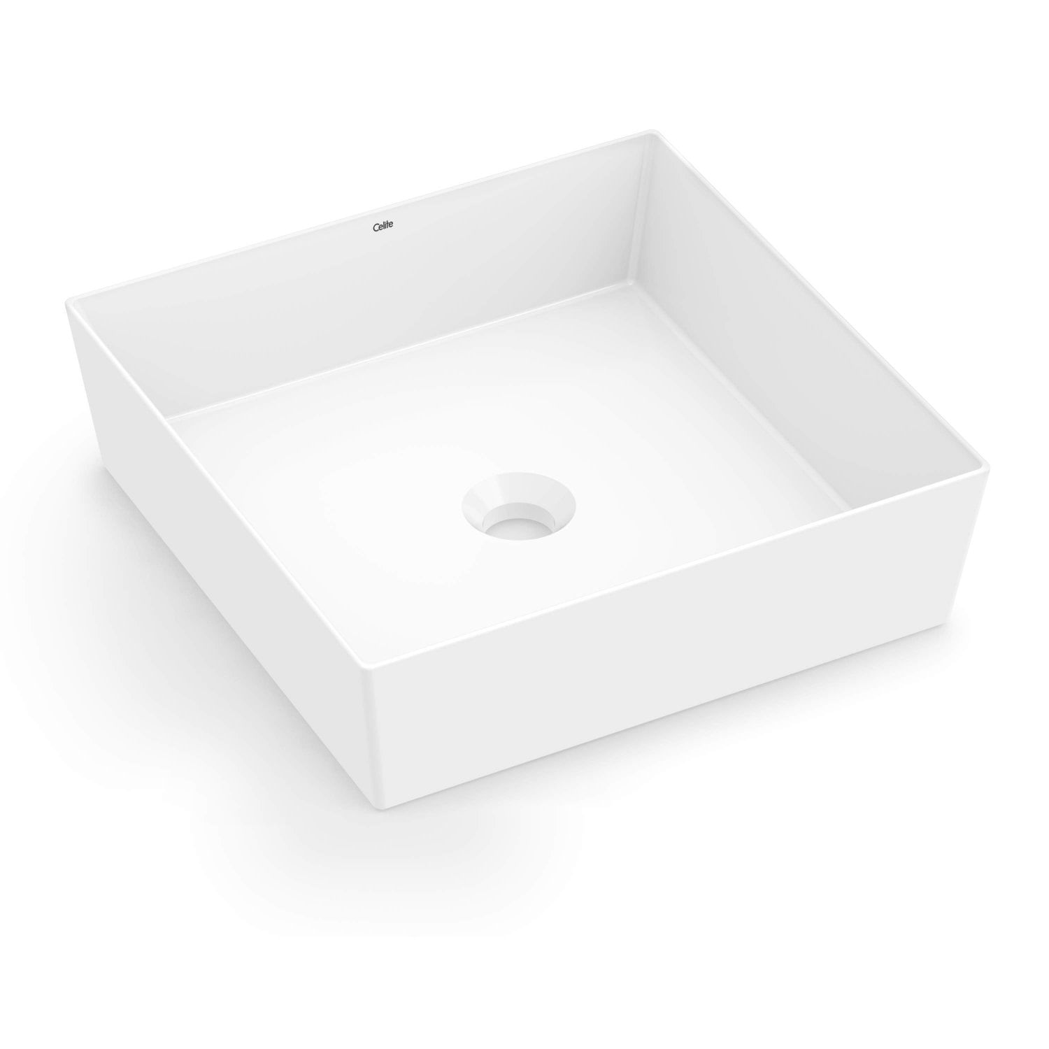 Cuba Apoio Quadrada sem Mesa 38cmx38cm Design D2 Celite Branco