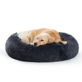 Cama De Cachorro Savfox Plush Calming Donut Lavável Para Cães Pequenos
