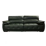 Sofá Retrátil E Reclinável De Couro Filipinas 2,20 M Green Bicolor - Mempra Design