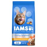 Comida Seca Para Gatos Iams Healthy Enjoyment Frango E Salmão 1,36 Kg