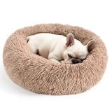 Cama Para Animais De Estimação Hoewina Calming Donut Bed Para Cães E Gatos De 50 Cm (camelo)