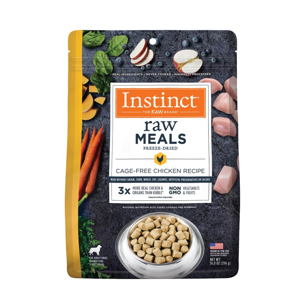 Dog Food Instinct Refeições Cruas Liofilizadas E Frango 400g