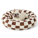 Cama Para Animais De Estimação Le Sure Donut Medium Para Cães E Gatos, 30 Cm, Marrom