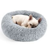 Cama Para Cães Hoewina Cama Redonda Lavável Anti-ansiedade Para Cães Pequenos