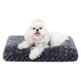 Cama De Cachorro Ksiia Lavável De Pelúcia Deluxe Para Cães Pequenos, Cinza Escuro