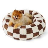 Cama Para Animais De Estimação Le Sure Donut Round Para Cães Pequenos E Gatos Marrons