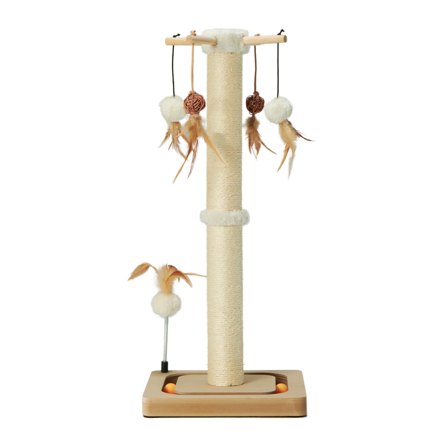 Cat Scratching Post Peekab De 27 Cm De Sisal Com Brinquedos Track Ball