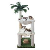 Cat Scratching Post Fantasreen Árvore Para Gatos De 76 Cm Com 2 Redes