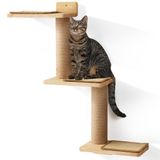 Prateleiras De Parede Cat Fukumaru 3 Em 1, Arranhador Transformável