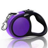 Coleira Retrátil Para Cães Meegood Comfort Heavy Duty 16 Pés Roxa