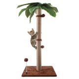 Cat Scratching Post Pomesea Brown Palm Tree 34" Para Gatos