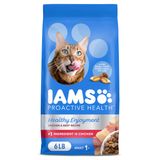 Comida Seca Para Gatos Iams Healthy Enjoyment Frango E Carne Bovina 2,72 Kg