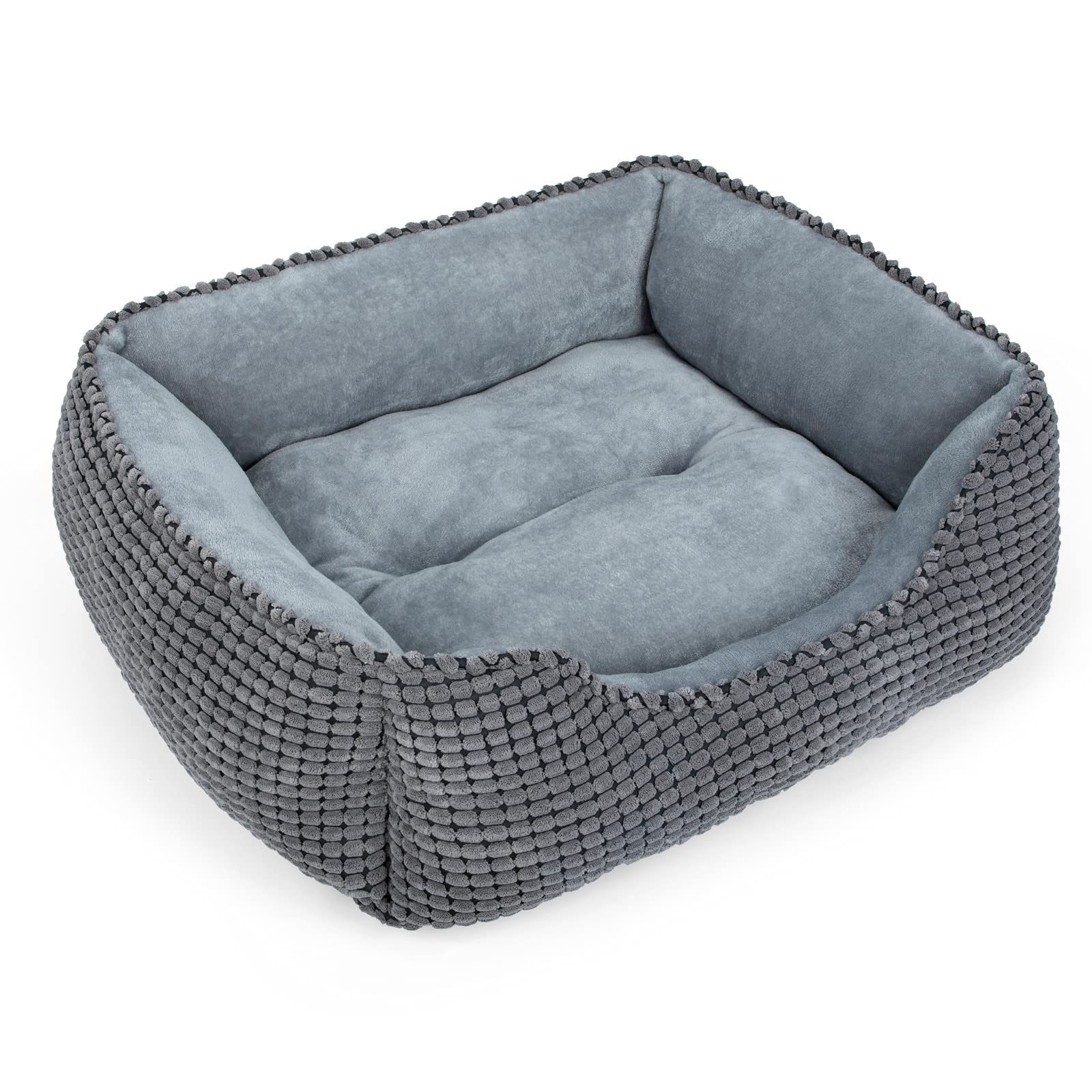 Cama De Cachorro Mixjoy, Retangular, Lavável, Para Dormir Para Cães, Cinza