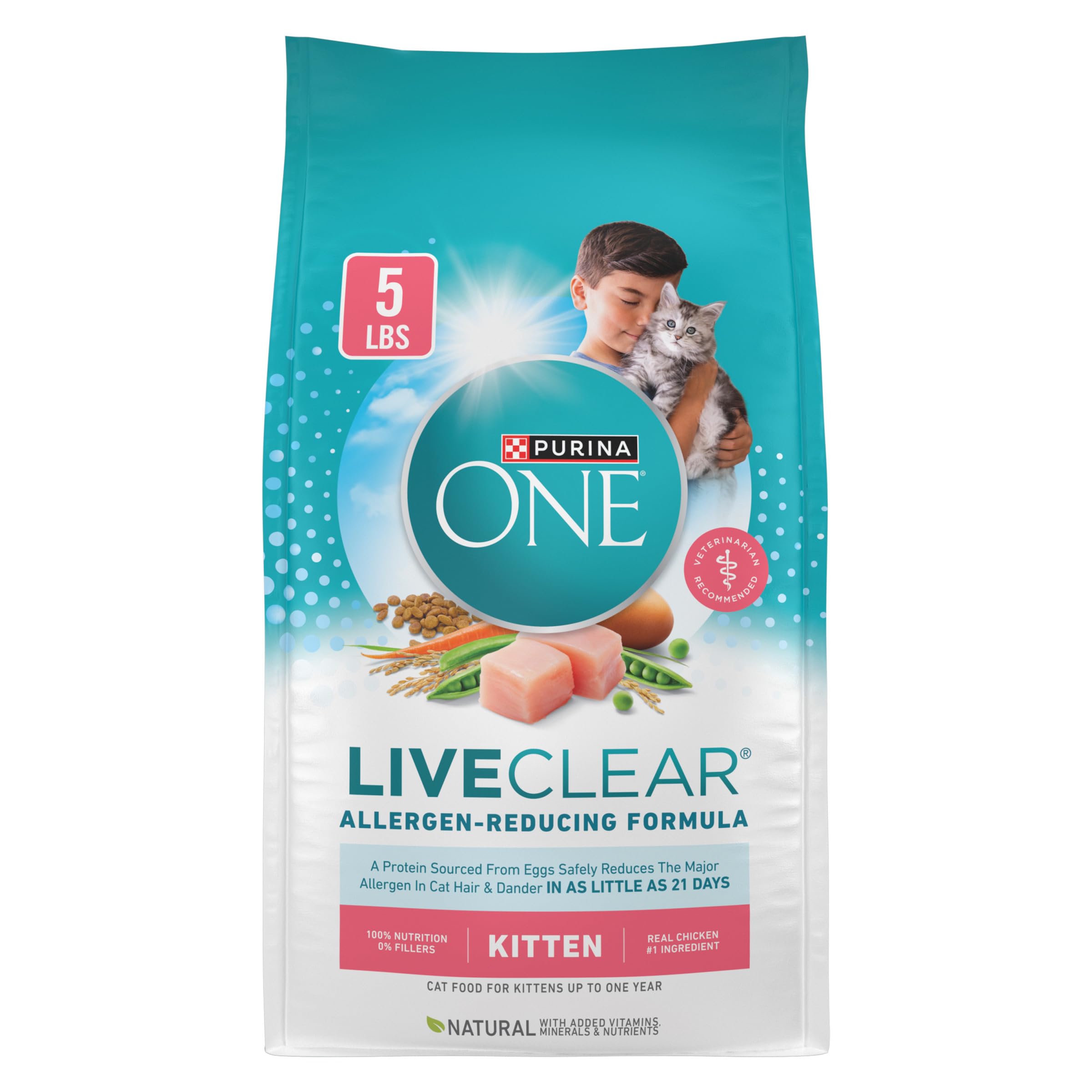 Bolsa De 2,27 Kg Para Redução De Alérgenos Kitten Food Purina One Liveclear