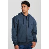 Blusa Moletom Masculina Com Zíper Polo Wear Mescla Escuro