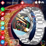 Monitor De Glicose De Pressão Arterial Smartwatch Sacosding Ecg