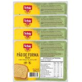 Kit Com 4und Pão De Forma Milho Sem Glúten Schar 200g